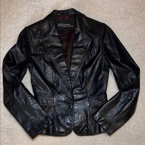 Wilsons Suede & Leather Black Blazer size 6